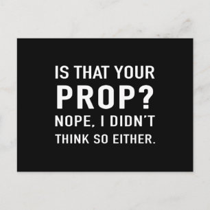 Carte Postale "Est-ce votre accessoire ? Nope" Funny Stage Manag