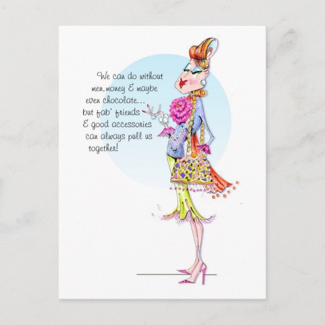 Carte Postale Estelle raconte le pouvoir des amis et des accesso (Devant)