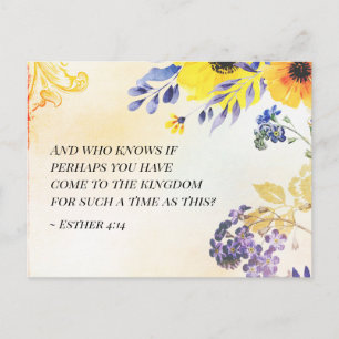 Carte Postale Ester 4:14 Venez au Royaume pour un tel temps