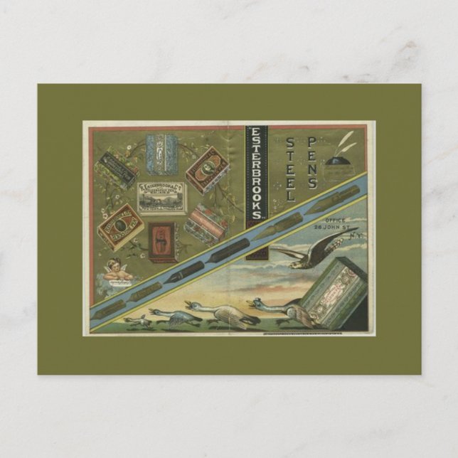 Carte Postale Esterbrooks Steel Pens Ad (Devant)