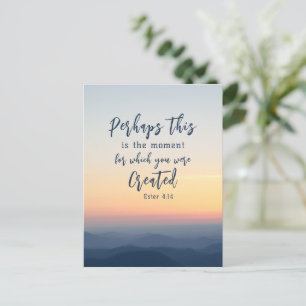 Carte Postale Esther 4:14 C'est peut-être l'heure de la Bible Ve