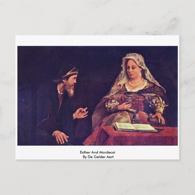 Carte Postale Esther et Mordecai By De Gelder Aert (Devant)