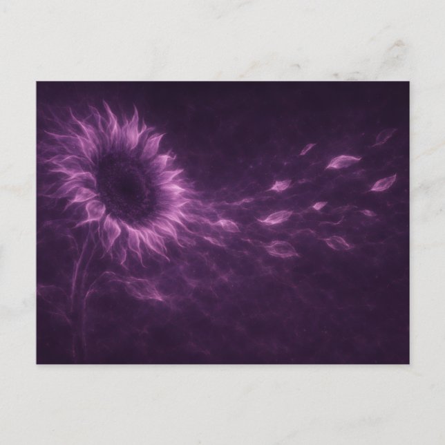 Carte postale esthétique de fleurs de galaxie (Devant)