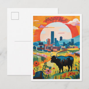 Carte Postale Esthétique de la ville de voyage Buffalo New York
