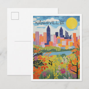 Carte Postale esthétique de voyage à Nashville Tennessee
