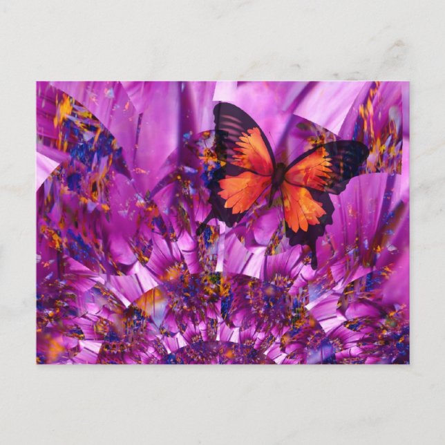 Carte postale esthétique d'un jardin de papillons  (Devant)