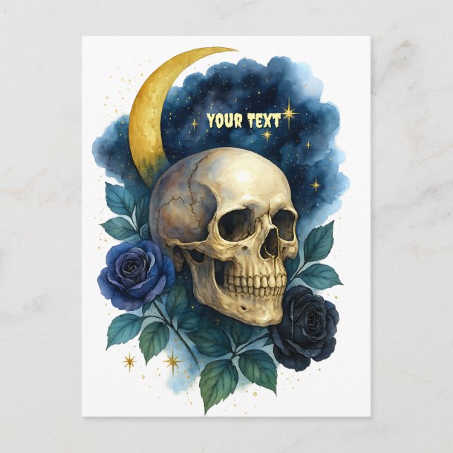 Carte Postale Esthétique sorcière gothique florale Halloween eff (Devant)