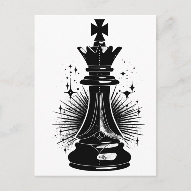 Carte Postale Esthétique surréaliste Symbole d'échecs (Devant)