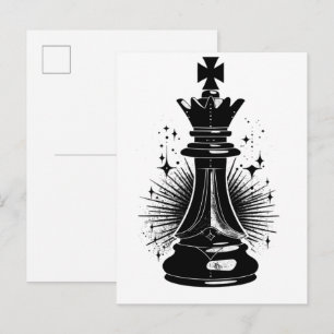 Carte Postale esthétique surréaliste Symbole d'échecs