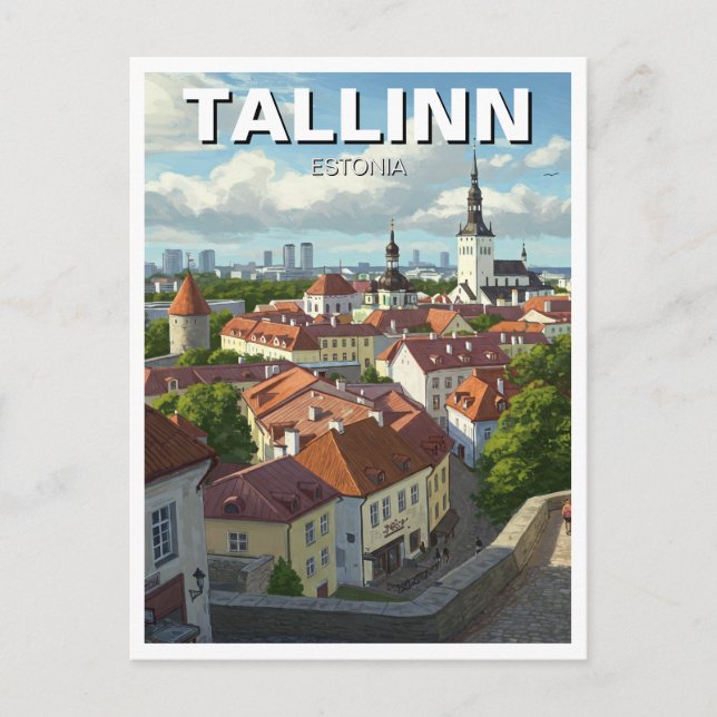Carte Postale Estonie Tallinn Travel (Devant)