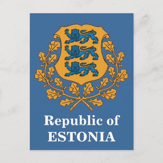 Carte postale estonienne des armoiries ! (Devant)
