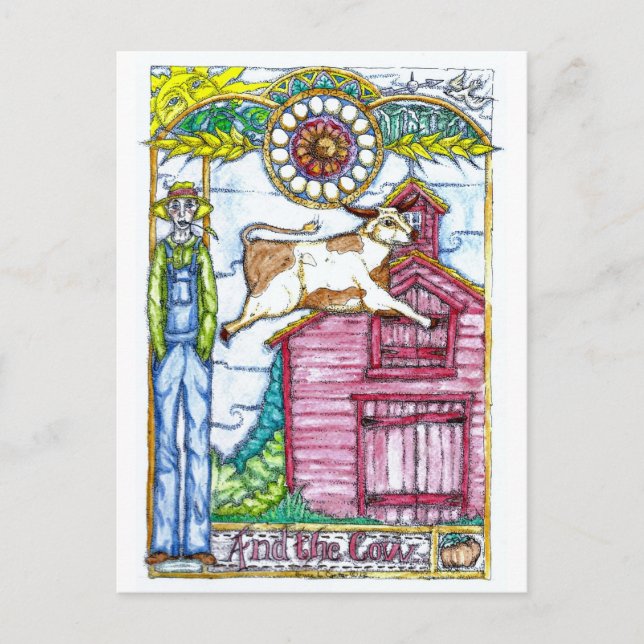 Carte Postale Et La Vache (Devant)