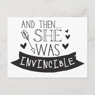 Carte Postale et puis elle était invincible