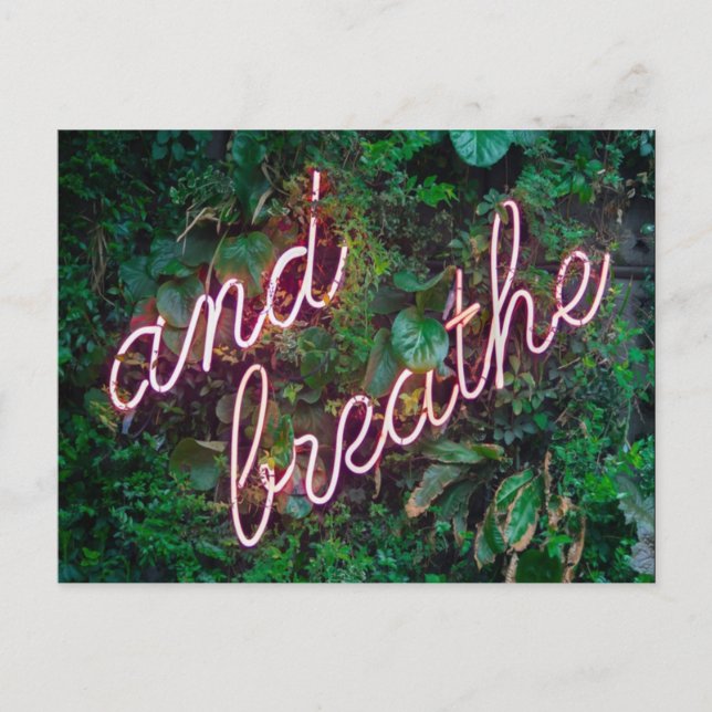 Carte Postale Et Respire La Vie Feuille Relax (Devant)
