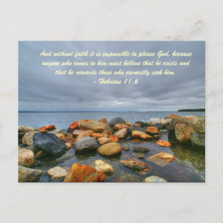 Carte Postale Et sans foi, il est impossible de plaire à Dieu,