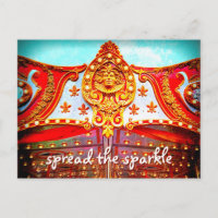 Étaler la citation étincelante or visage carrousel