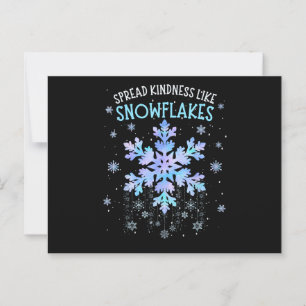 Carte Postale Étaler la gentillesse comme les flocons de neige E