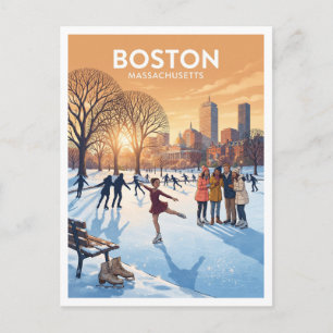 Carte Postale Étang aux Grenouilles de Boston Common Souvenir Ma