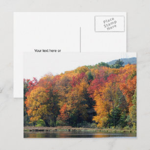 Carte Postale Étang de feuillage d'automne Nature Personnalisé