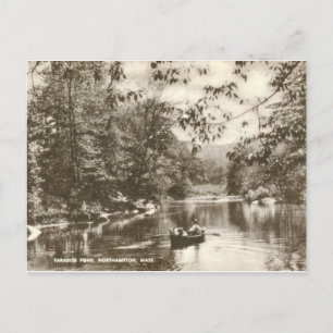 Carte Postale Étang du Paradis, Northampton MA Vintage