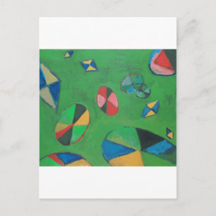Carte Postale Étang Lotus géométrique (expressionnisme géométriq