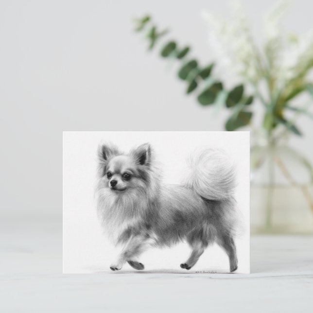 Carte Postale Étapes de confiance Peint à la main Chihuahua (Debout devant)