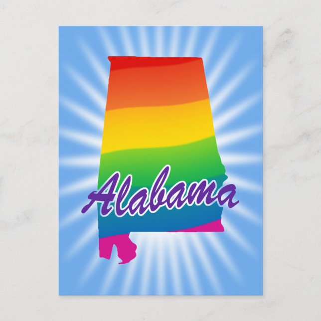 Carte Postale État Arc-En-Ciel De L'Alabama (Devant)