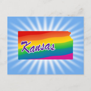 Carte Postale État Arc-En-Ciel Du Kansas