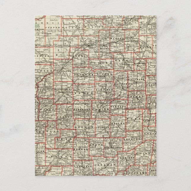 Carte Postale État de l'Indiana (Devant)