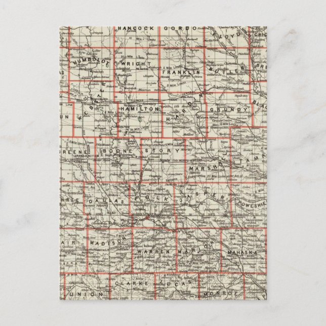 Carte Postale État de l'Iowa (Devant)