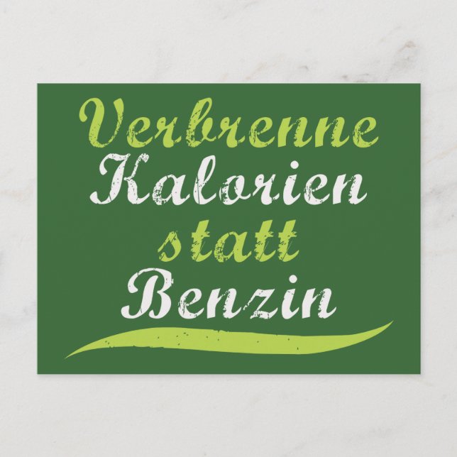 Carte Postale État de Verbrenne Kalorien Benzin (Devant)