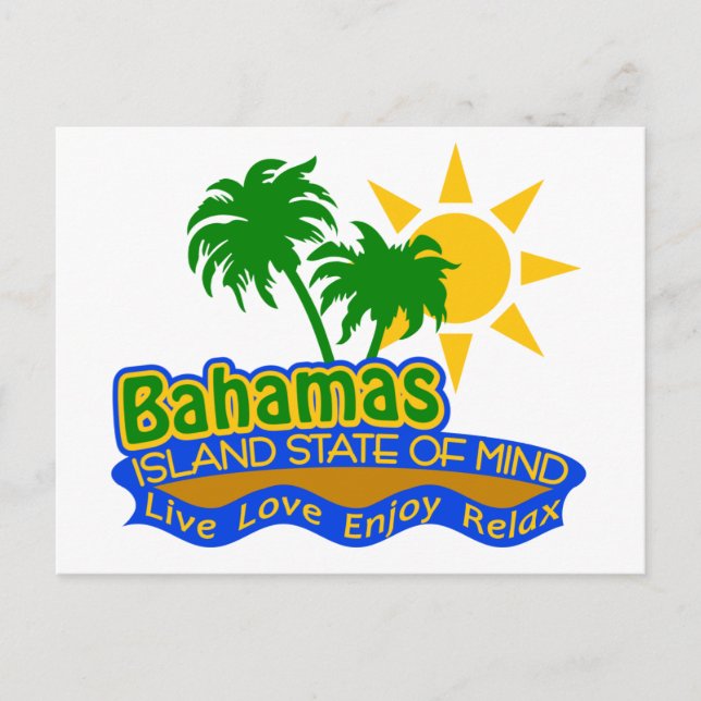 Carte postale état d'esprit des Bahamas (Devant)