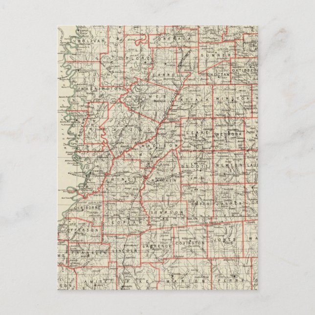 Carte Postale État du Mississippi (Devant)