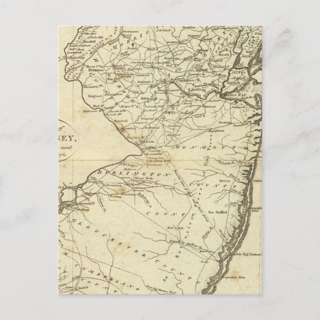 Carte Postale État du New Jersey (Devant)