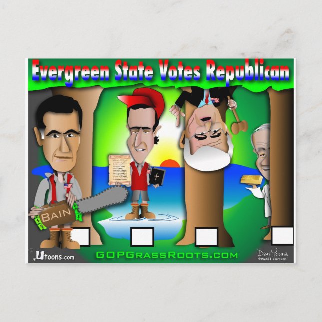 Carte Postale État toujours vert GOP (Devant)