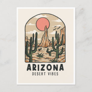 Carte Postale état vintage arizona cactus désert vibes amérique