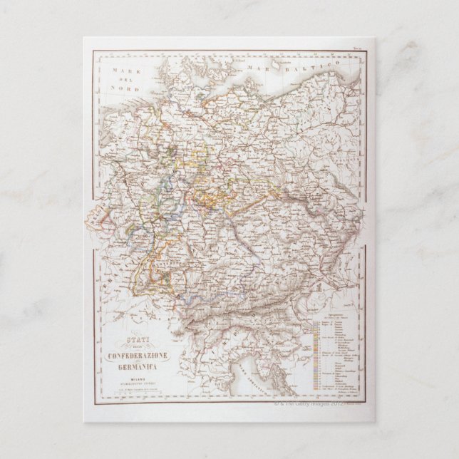 Carte Postale États de la Confédération allemande (Devant)