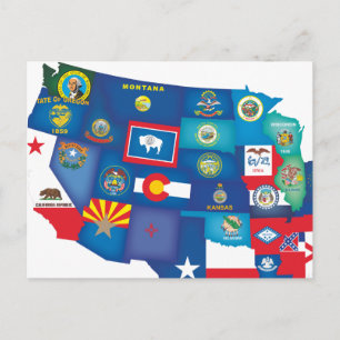 Carte Postale États des États-Unis