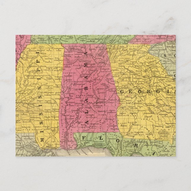 Carte Postale États sudiste, Etats-Unis (Devant)