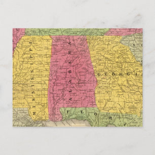 Carte Postale États sudiste, Etats-Unis