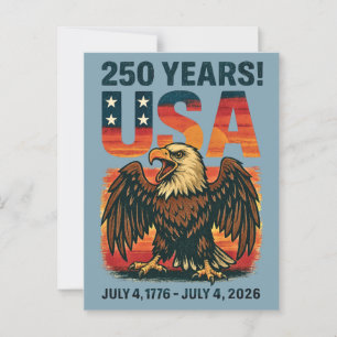 Carte Postale États-Unis 250 Ans – Aigle américain patriotique 4