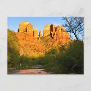 Carte Postale États-Unis, Arizona. Cathedral Rock au coucher du