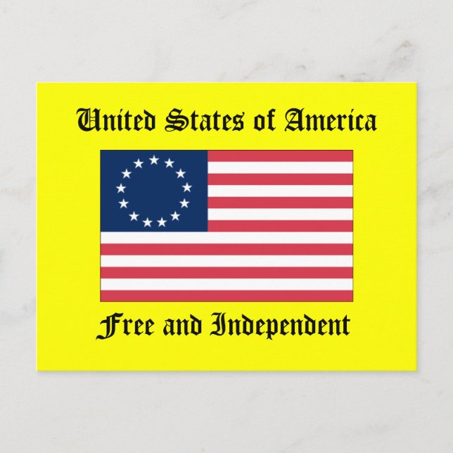 Carte Postale États-Unis d'Amérique libres et indépendants (Devant)