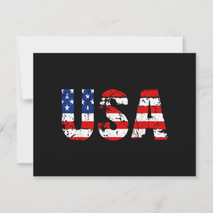 Carte Postale États-Unis Drapeau américain Drapeau US National P