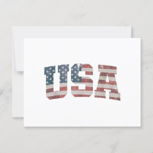 Carte Postale États-Unis Drapeau Patriotique 4 juillet Amérique