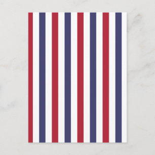 Carte Postale États-Unis Drapeau rouge et drapeau Bleu Large ray