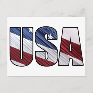 Carte Postale États-Unis en rouge blanc et bleu drapeau patrioti