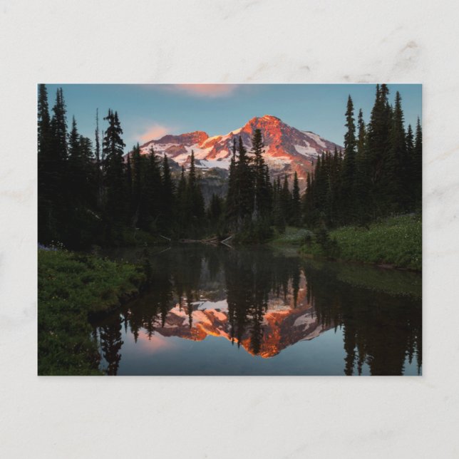 Carte Postale États-Unis, État de Washington. Mt. Rainier réfléc (Devant)