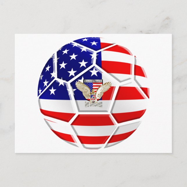 Carte Postale États-Unis États-Unis Soccer Ball cadeaux pour les (Devant)