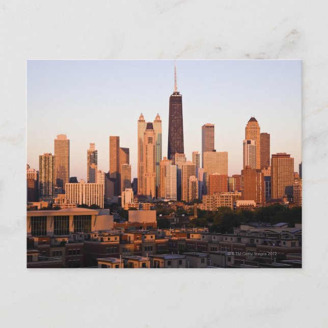 Carte Postale États-Unis, Illinois, Chicago, City skyline au cou (Devant)